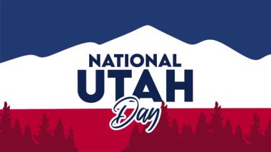 Güzel Utah manzaralı mutlu Utah Günü.