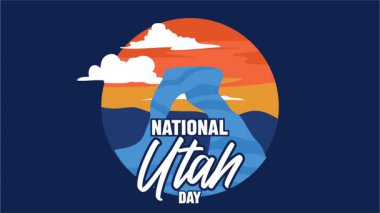 Güzel Utah manzaralı mutlu Utah Günü.