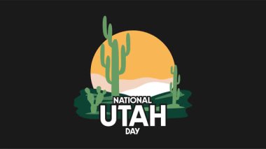 Güzel Utah manzaralı mutlu Utah Günü.