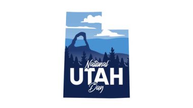 Güzel Utah manzaralı mutlu Utah Günü.