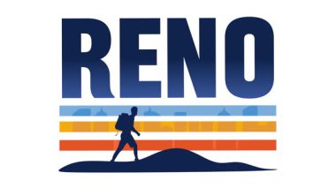 Reno Nevada güzel şehir siluetiyle