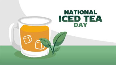 Ulusal buzlu çay günü ve taze buzlu çay.