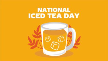 Ulusal buzlu çay günü ve taze buzlu çay.