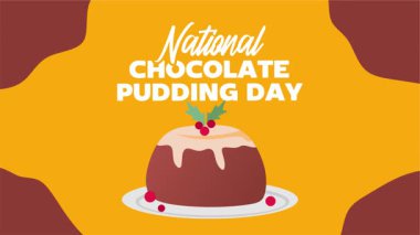 Çikolatalı puding günü ve çikolatalı puding.