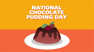 Çikolatalı puding günü ve çikolatalı puding.