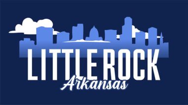 Güzel manzaralı siluetleriyle Little Rock Arkansas