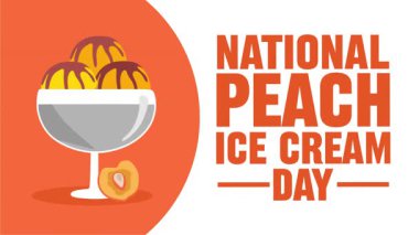 Lezzetli şeftalili dondurmayla ulusal şeftalili dondurma günü