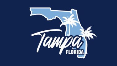 Palmiye ağacı siluetiyle tampa florida