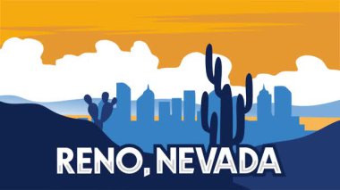 Reno Nevada 'nın güzel ve büyüleyici manzarası