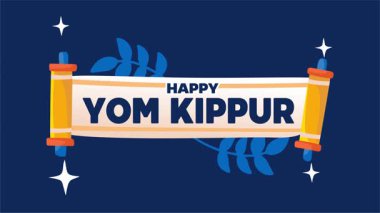 Mutlu Yom Kippur 'lar kutlayan yahudilere.
