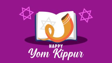 Mutlu Yom Kippur 'lar kutlayan yahudilere.