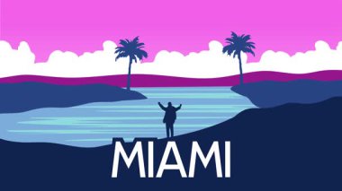 Güzel manzaralı Miami Florida