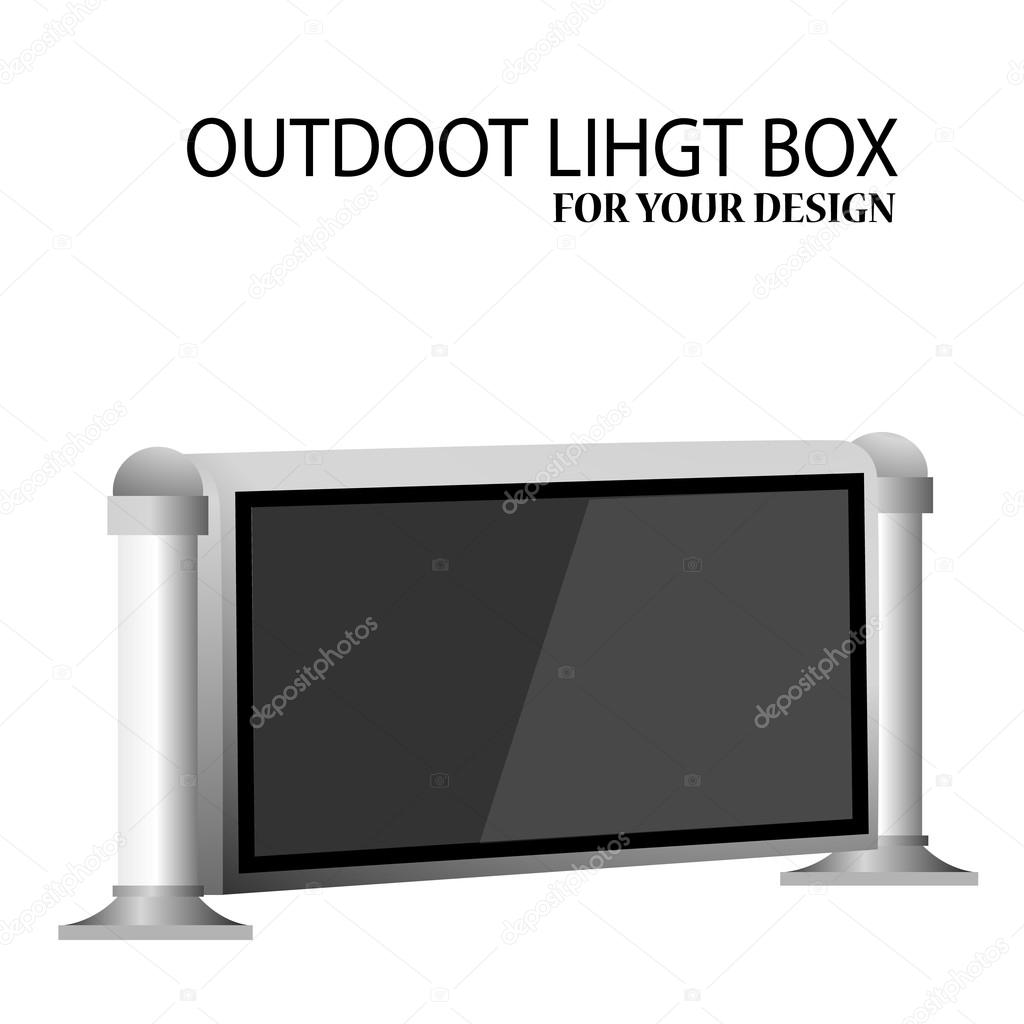 Lcd Displays Outdoor Light Box Advertising Stand Banner Vector Outdoor Light Box Advertising Stand Banner Vector Ilration Stock