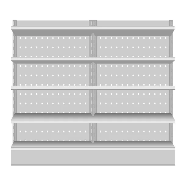 Scaffale del supermercato realistico. Illustrazione vettoriale — Vettoriale Stock