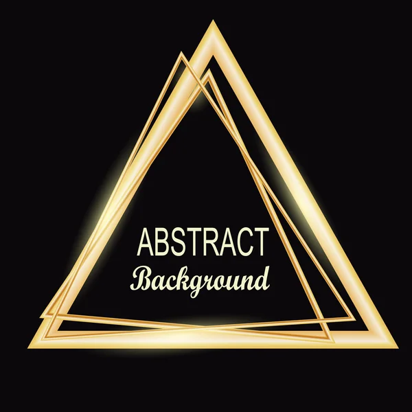 Altın takı üçgen arka plan. Tebrik kartı veya davet şablonu veya tasarımınız için kullanabilirsiniz. Vektör çizimi