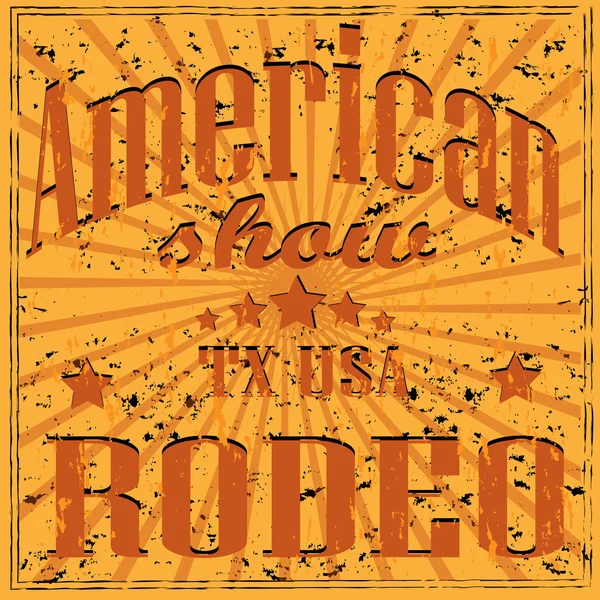 Retro American rodeo background. Vector illustration — Stock Vector