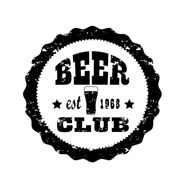 Tapa de banner retro. Club de la cerveza. Ilustración vectorial — Vector de stock