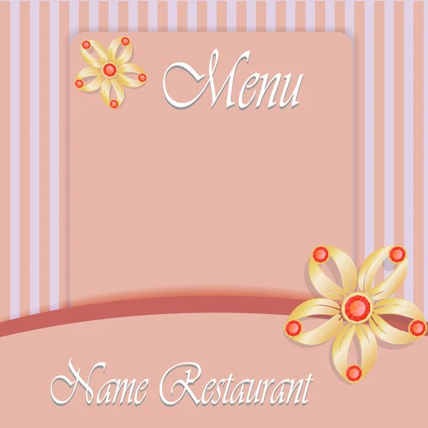 Menu design. Jewelry menu. Restaurant menu template. — ストックベクタ