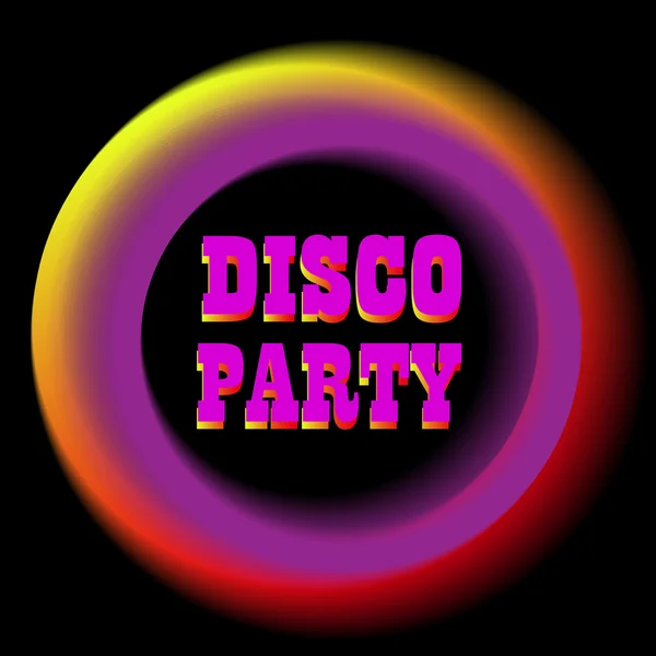 Disco Party Poster Background Template. Neon frame. Glowing frame. Neon circle. Neon blue light. Vector electric frame. Vintage frame. Retro neon lamp.Vector Illustration — Stock Vector