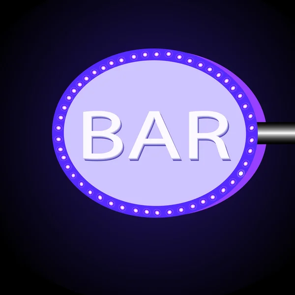 Retro ao ar livre neon frame bar. Moldura vintage com luz.Elemento de design para o seu anúncio, sinais, cartazes, banners. Ilustração vetorial —  Vetores de Stock