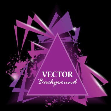 Soyut üçgenler. Üçgen arka plan. Vektör çizim
