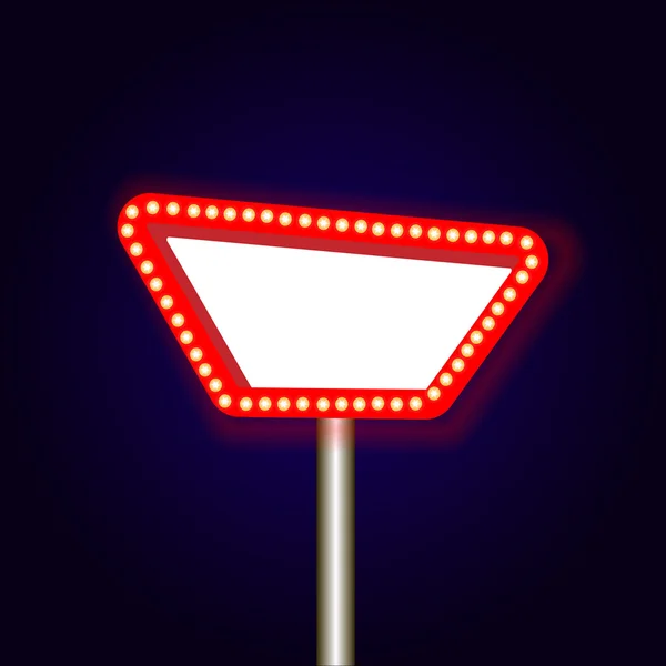 Retro çerçeve yazmak için. Neon ışıklı reklam çerçeve. 