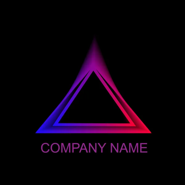 Üçgen Logo tasarımı. Soyut üçgen. Vektör çizim.