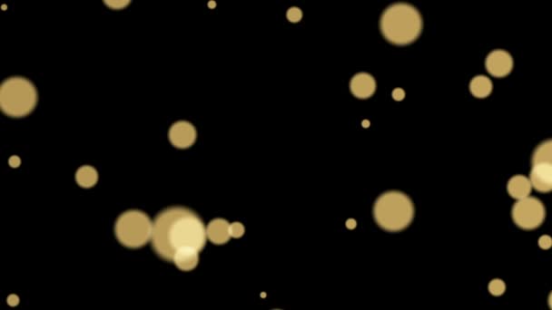 Twinking particle. Gold color — Stock Video