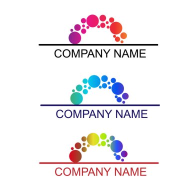 Vector illustration of abstract geometric rainbow logo clipart svg vector 