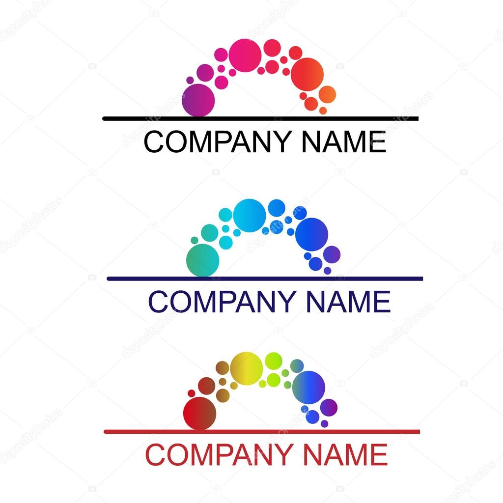 Vector illustration of abstract geometric rainbow logo