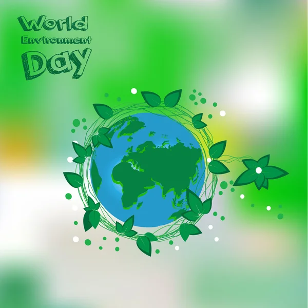Światowy dzień ochrony środowiska. Earht jest naszym domem. Ilustracja wektorowa — Wektor stockowy