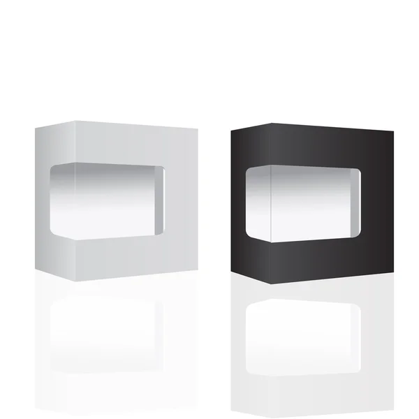 Beyaz ve siyah Modern yazılım paket kutu için Dvd, Cd Disk ya da diğer ürün. Vektör çizim