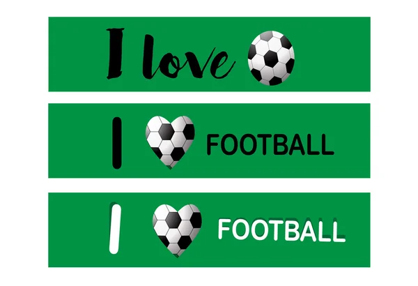 Set van voetbal banners. Voetbal banner. — Stockvector