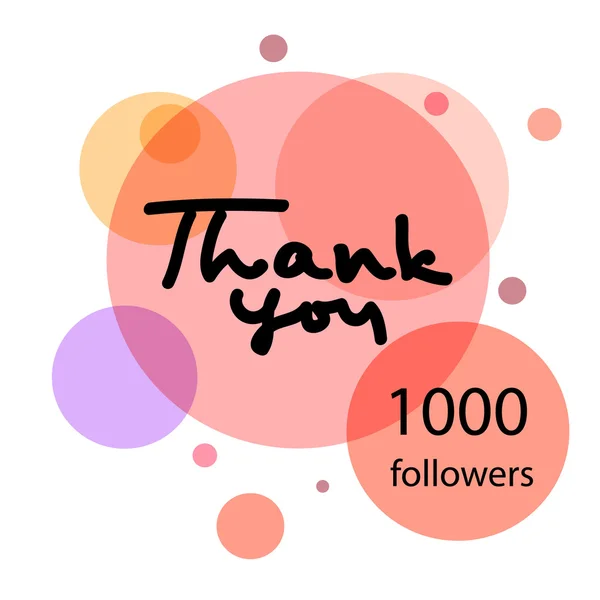Teşekkür ederim ele çekin. Teşekkür ederim 10000 takipçileri. Site, ağ, sosyal ağlar için Web tasarım. Vektör çizim — Stok Vektör