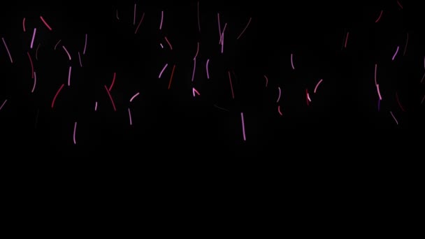 Animación de confeti colorido cayendo — Vídeos de Stock
