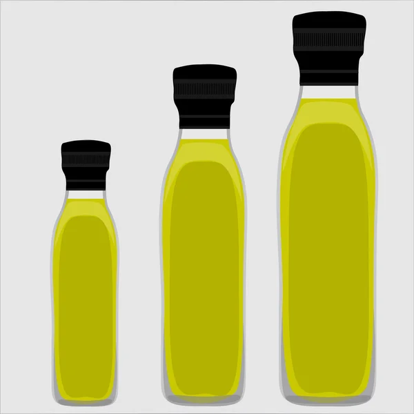 Frasco de aceite de oliva — Vector de stock