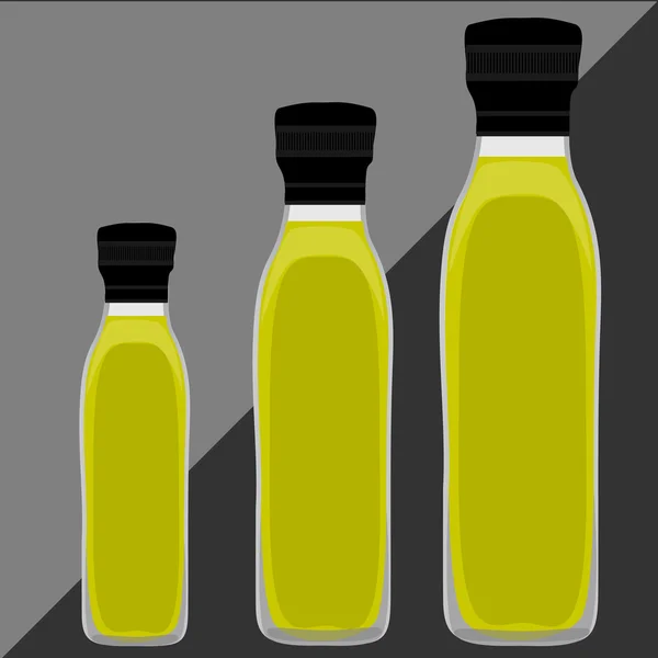 Botella de aceite de Oliven — Vector de stock