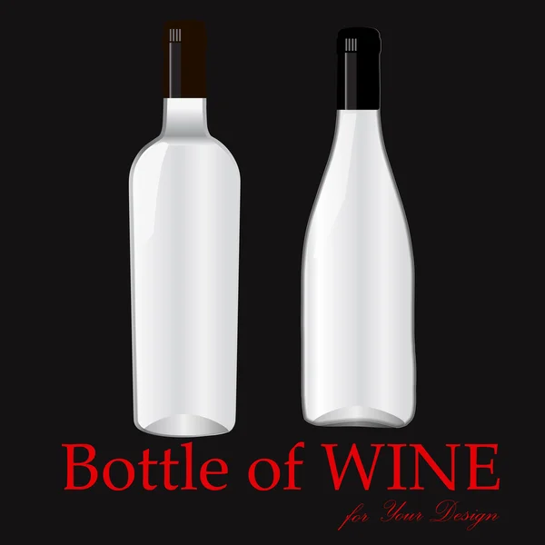 Botella de vino — Vector de stock