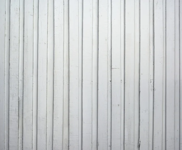 Valla de madera blanca fondo pintado pared rayas de tablón vertical — Foto de Stock