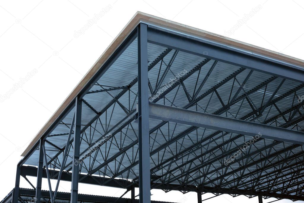metal structure construction site industry steel beams