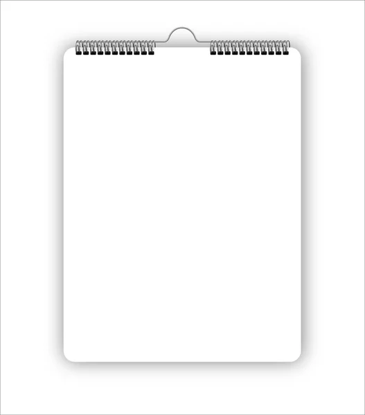 Cover Wall calendar mock up on a gray background. High resolution. — Stock Vector