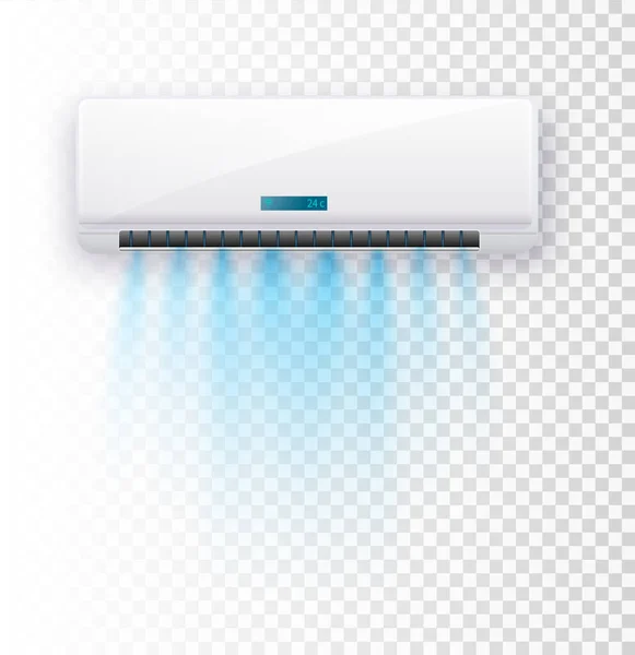 Air conditioner isolated. Vector illustration. Vector air currents — Stock Vector