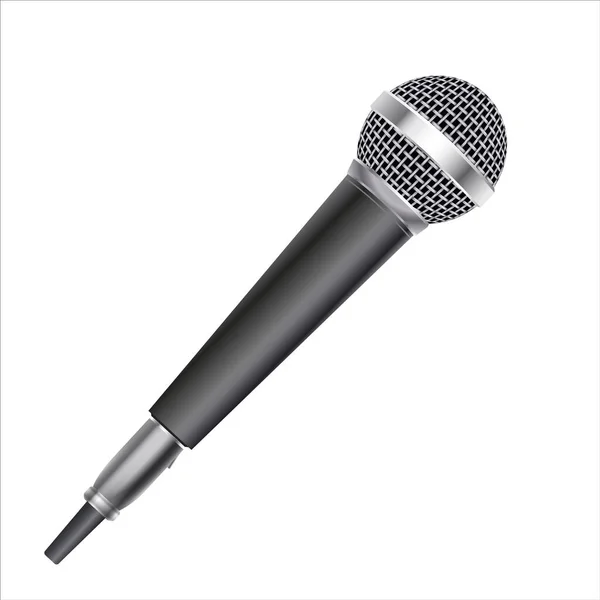 Mikrofon isolerad på vit bakgrund — Stock vektor