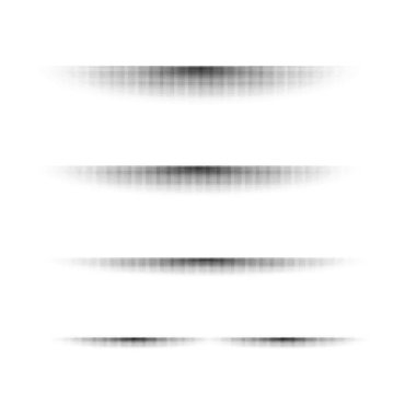 Yarım ton ve nokta desenli gölge efektleri. Siyah eğimli yuvarlak dokuda gölge. Vektör illüstrasyonu