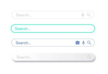Arama barı. İnternet kutusunu, gölgeli ui barlarını ve vektör simgesi olan boş arama motorunu ara. Vektör araması.