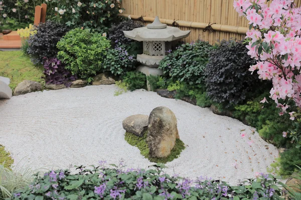 the Zen garden in spring at flower show