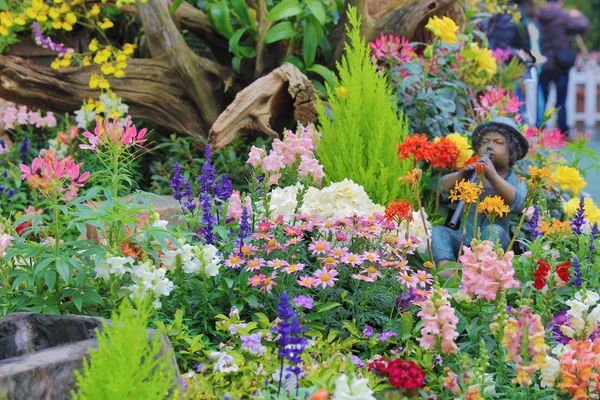 Великодня тема квіти в саду — стокове фото