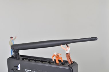  Internet teknoloji ve ağ kavramı. Makro fotoğraf