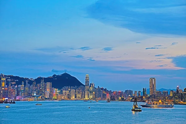 Hong kong Skyline bei Nacht — Stockfoto