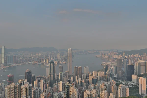 Přístav Victoria, hong kong, střílel z vrcholu. — Stock fotografie